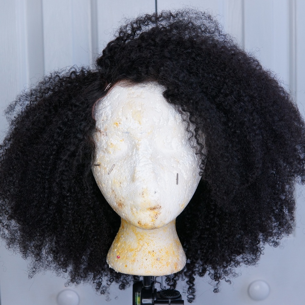 Afro Kinky Curly Human Hair Lacefront Wig